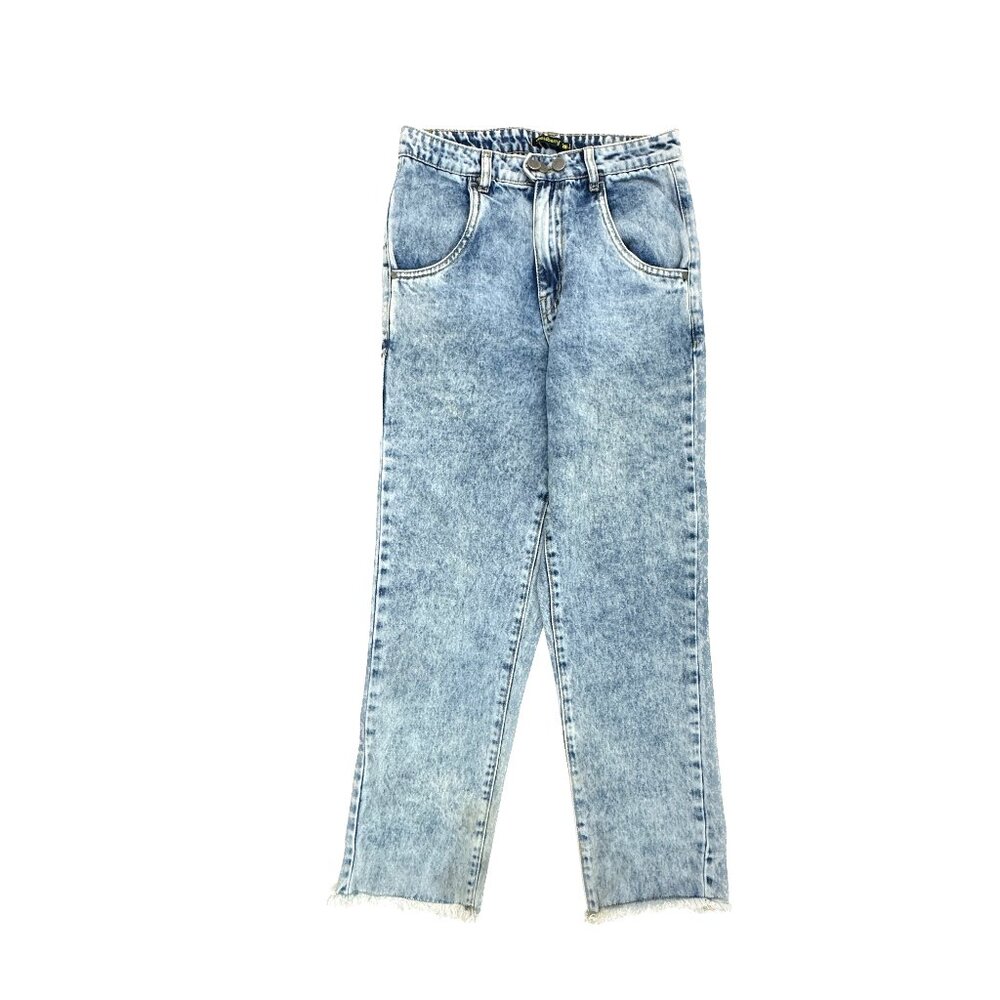 Dressberry Straight Fit Raw‎ Hem Women's size 28 Medium Blue Denim Jeans